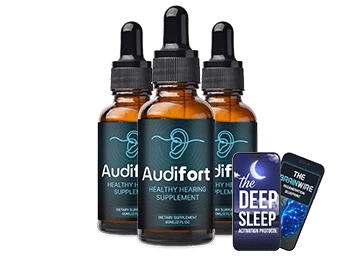 Original Audifort three-bottle package with two digital ebooks